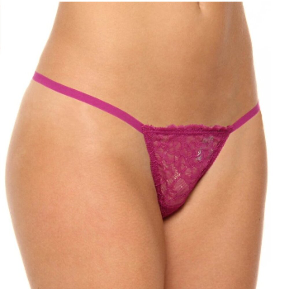 2-Pack-Honeydew Intimates Emma Elegance Lace G-String-Jinx (Wine) NWT--Sml/Med